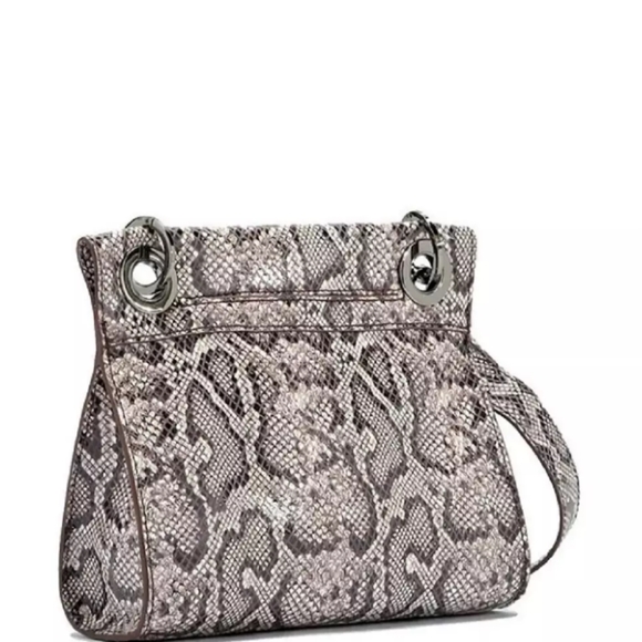 HAMMITT snakeskin Tony small gunmetal crossbody Adjustable Purse handbag NEW